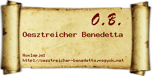 Oesztreicher Benedetta névjegykártya